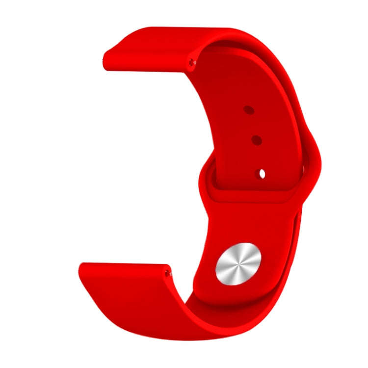 For Xiaomi Haylou Solar Silicone Reverse Buckle Replacement Wrist Strap(Red)