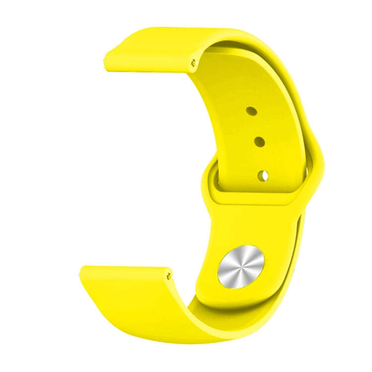 For Xiaomi Haylou Solar Silicone Reverse Buckle Replacement Wrist Strap(Yellow)