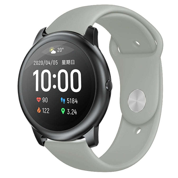 For Xiaomi Haylou Solar Silicone Reverse Buckle Replacement Wrist Strap(Grey)