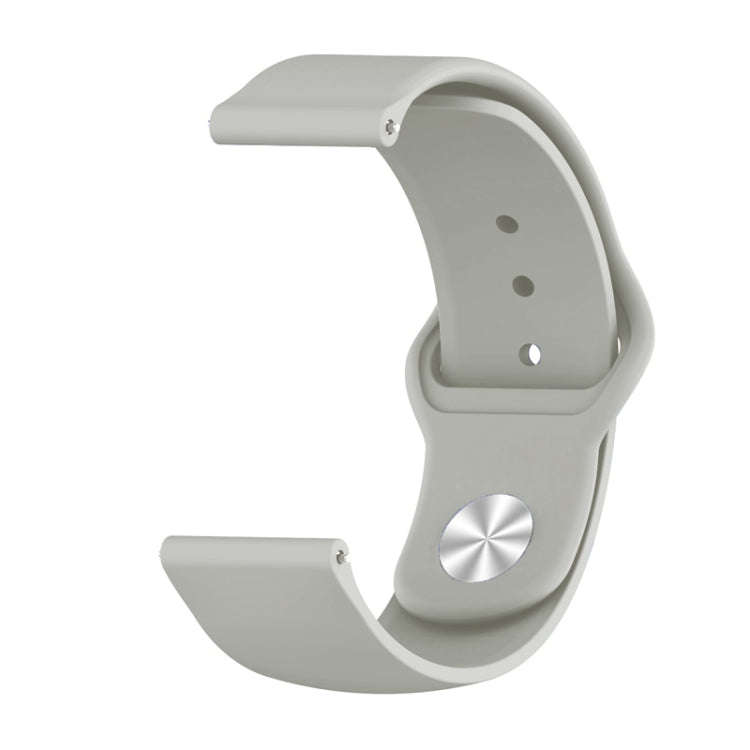 For Xiaomi Haylou Solar Silicone Reverse Buckle Replacement Wrist Strap(Grey)