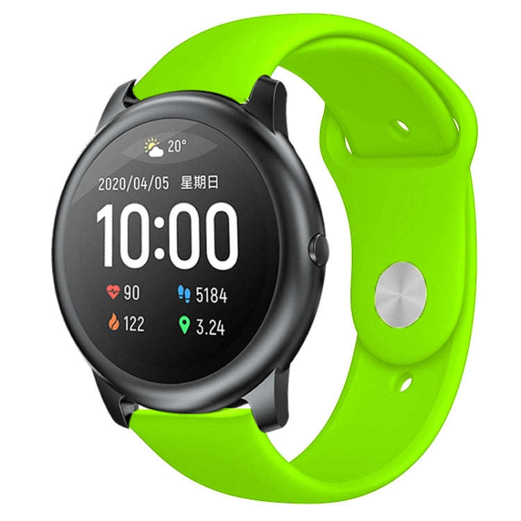 For Xiaomi Haylou Solar Silicone Reverse Buckle Replacement Wrist Strap(Green)