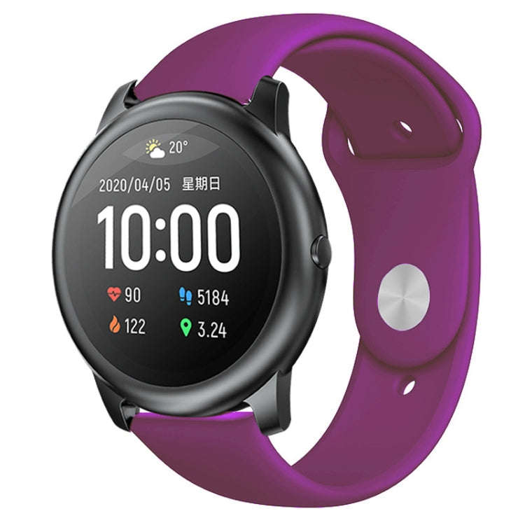 For Xiaomi Haylou Solar Silicone Reverse Buckle Replacement Wrist Strap(Purple)