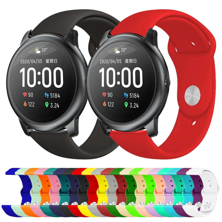 For Xiaomi Haylou Solar Silicone Reverse Buckle Replacement Wrist Strap(White)