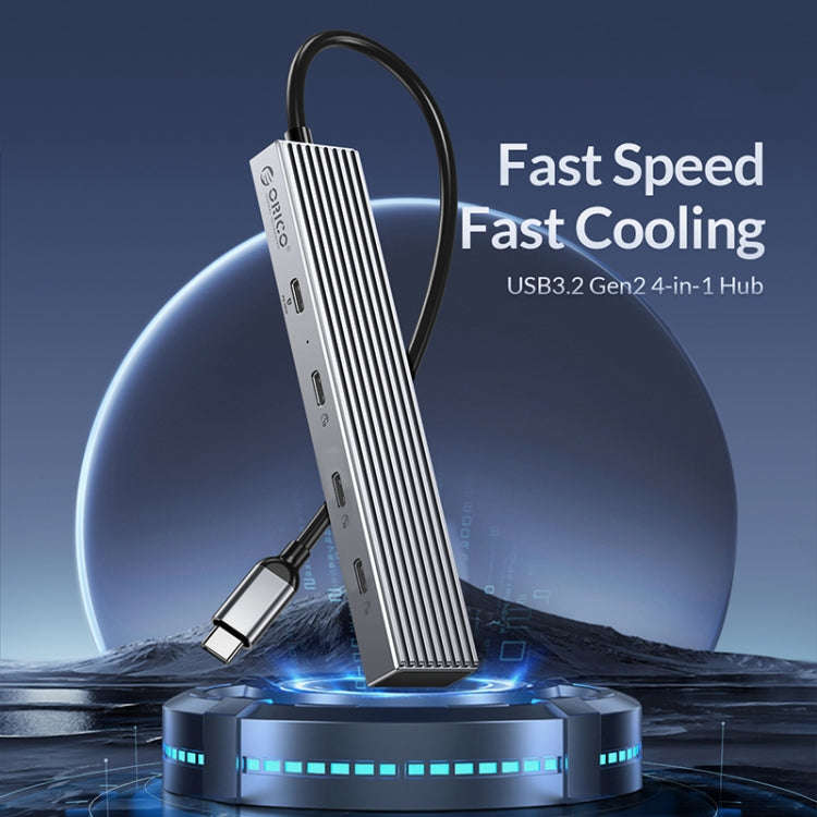 ORICO DHF-4C 4 in 1 USB-C / Type-C Interface Multifunctional Docking Station HUB(Grey)