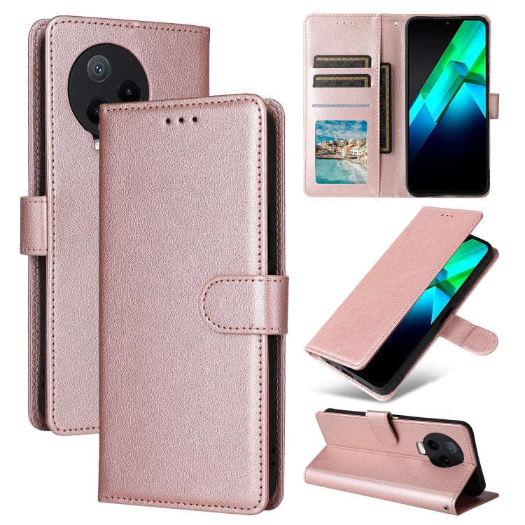 For Infinix Note 12 2023 Multifunctional Horizontal Flip Leather Phone Case with Three Card Slot(...