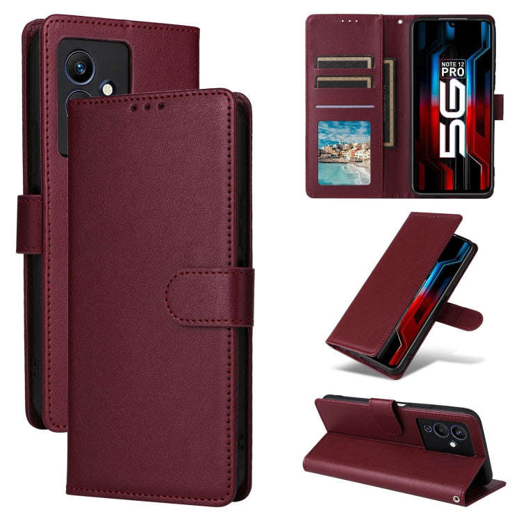 For Infinix Note 12 Pro 5G Multifunctional Horizontal Flip Leather Phone Case with Three Card Slo...