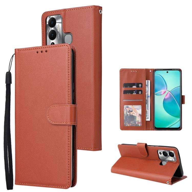 For Infinix Hot 20 Play Multifunctional Horizontal Flip Leather Phone Case with Three Card Slot(B...