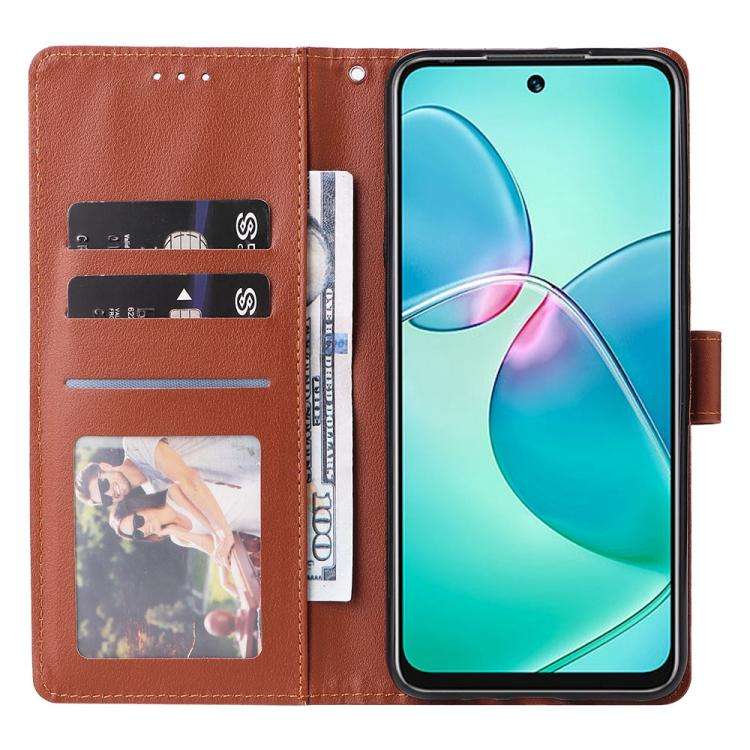 For Infinix Hot 20 Play Multifunctional Horizontal Flip Leather Phone Case with Three Card Slot(B...