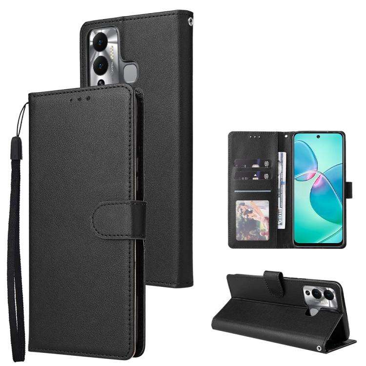 For Infinix Hot 20 Play Multifunctional Horizontal Flip Leather Phone Case with Three Card Slot(B...