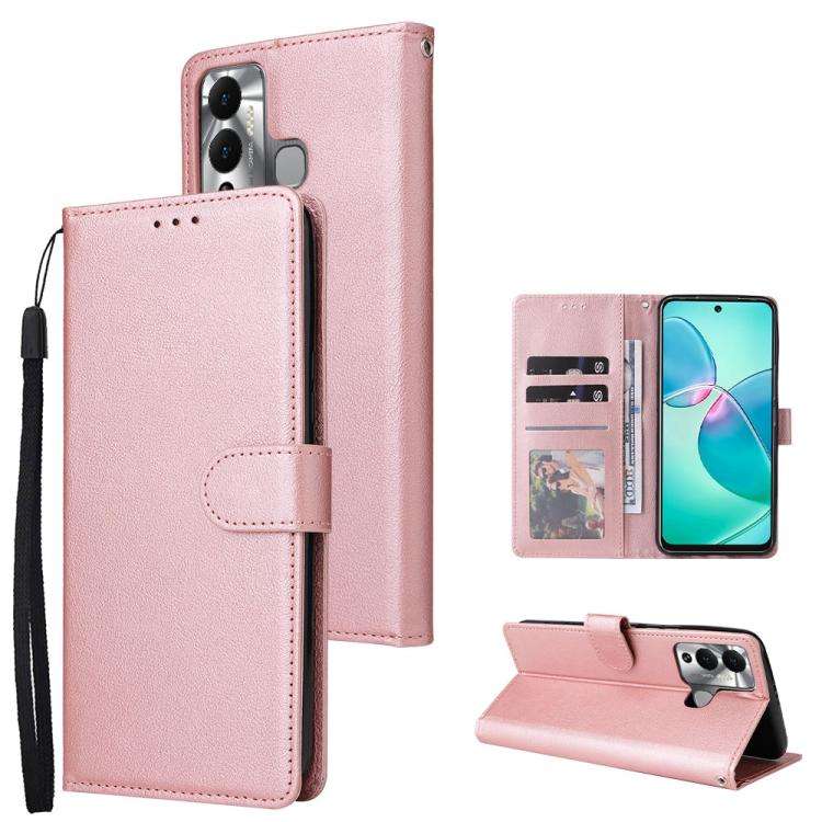 For Infinix Hot 20 Play Multifunctional Horizontal Flip Leather Phone Case with Three Card Slot(R...