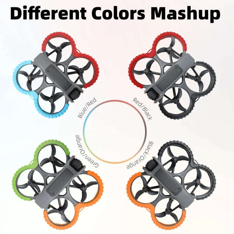 For DJI Avata 2 Sunnylife Drone Anti-Collision Protective Cover Propeller Ring Stripes(Red)