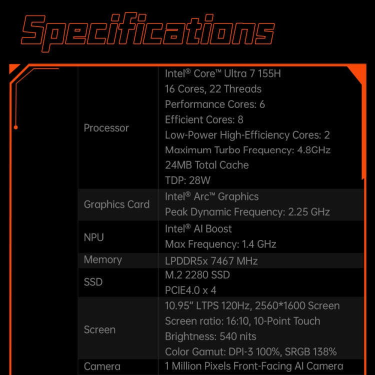 ONE-NETBOOK OneXPlayer X1 10.95 inch Handheld Game Console, 32GB+2TB, Windows 11 Intel Core Ultra...