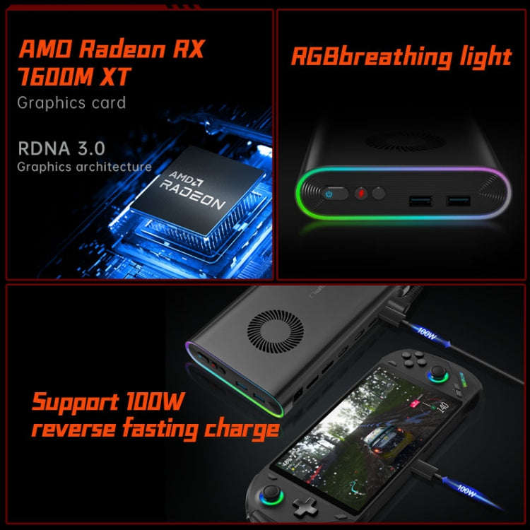ONE-NETBOOK OneXGPU AMD Radeon RX 7600M XT 8GB Portable Expansion Dock(Black)