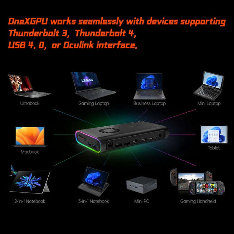 ONE-NETBOOK OneXGPU AMD Radeon RX 7600M XT 8GB Portable Expansion Dock(Black)