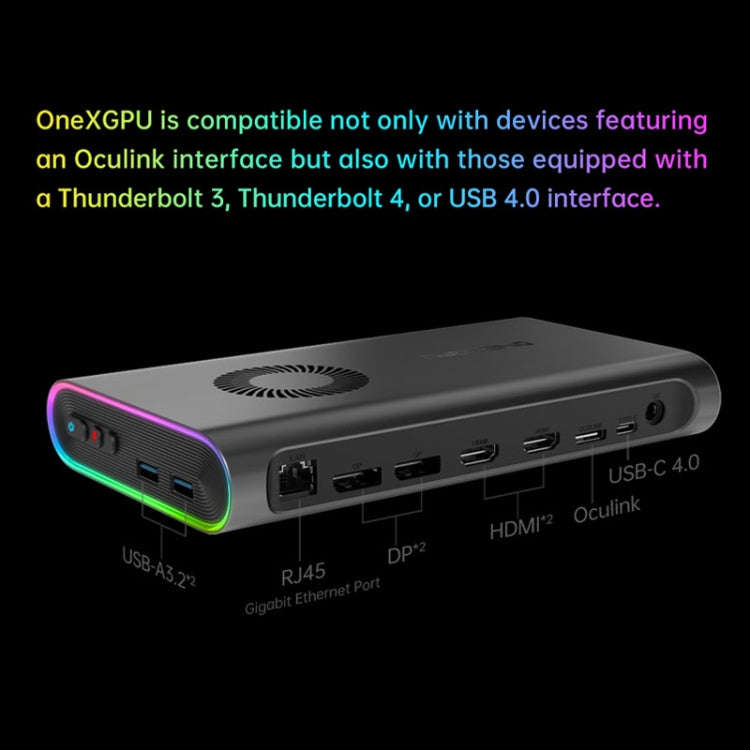 ONE-NETBOOK OneXGPU AMD Radeon RX 7600M XT 8GB Portable Expansion Dock(Black)