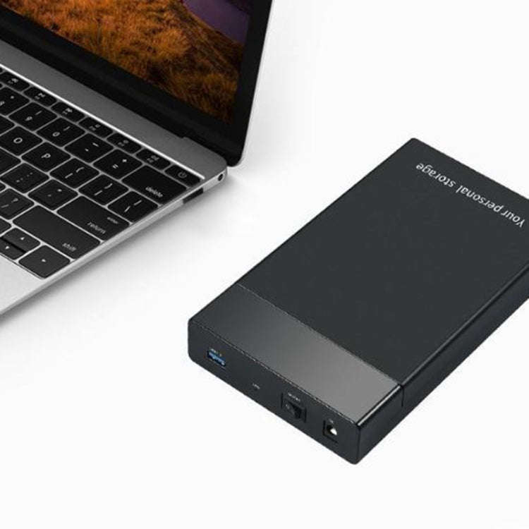 HDD 2.5 / 3.5 inch USB3.0 External Hard Drive Enclosure Case for Laptop Computer(UK Plug)