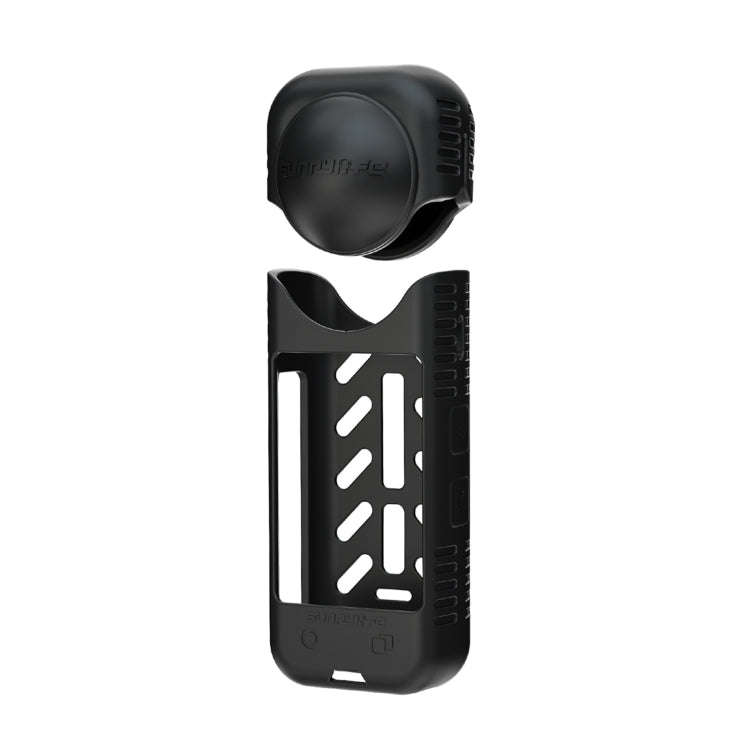 For Insta360 X4 / X5 Sunnylife Silicone Shockproof Case Lens Body Cover Kit(Black)