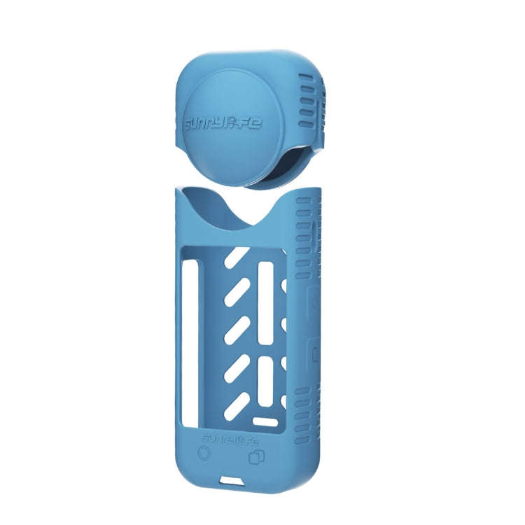 For Insta360 X4 / X5 Sunnylife Silicone Shockproof Case Lens Body Cover Kit(Blue)