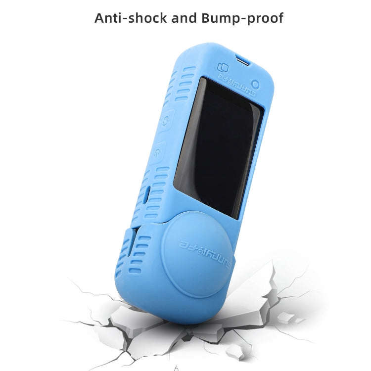 For Insta360 X4 / X5 Sunnylife Silicone Shockproof Case Lens Body Cover Kit(Blue)