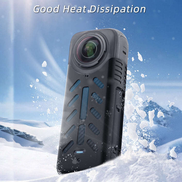 For Insta360 X4 / X5 Sunnylife Silicone Shockproof Case Lens Body Cover Kit(Black)