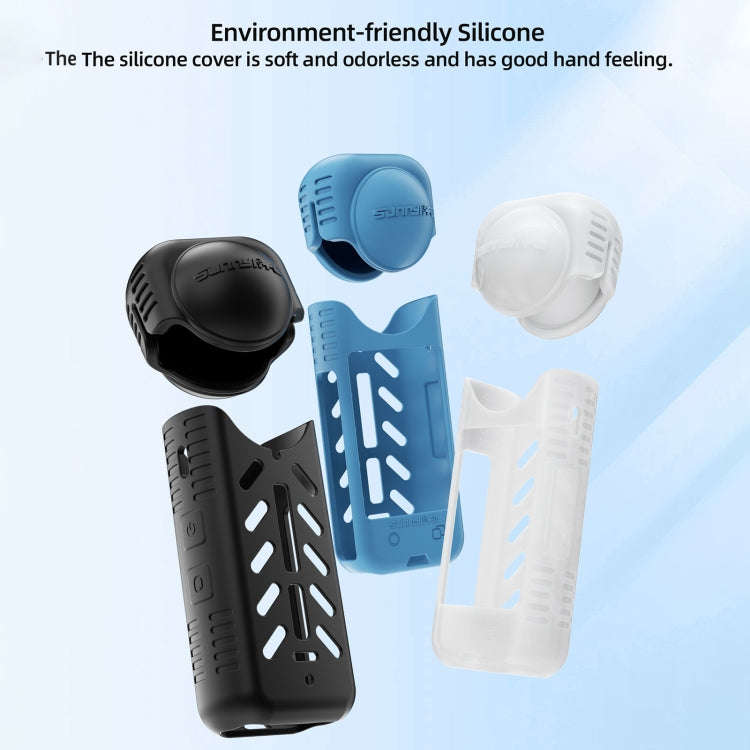 For Insta360 X4 / X5 Sunnylife Silicone Shockproof Case Lens Body Cover Kit(Blue)