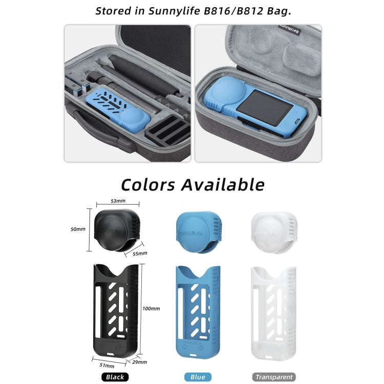 For Insta360 X4 / X5 Sunnylife Silicone Shockproof Case Lens Body Cover Kit(Blue)