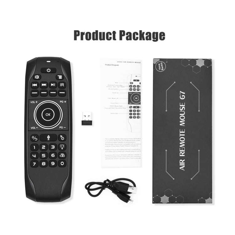 G7V Pro 2.4GHz Fly Air Mouse LED Backlight Wireless Keyboard Remote Control with Gyroscope for An...