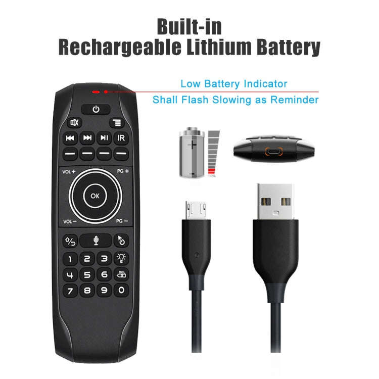 G7V Pro 2.4GHz Fly Air Mouse LED Backlight Wireless Keyboard Remote Control with Gyroscope for An...