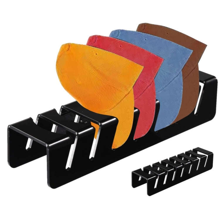 YX101 Acrylic Baseball Cap Stand Can Store 7 Baseball Caps(Black)