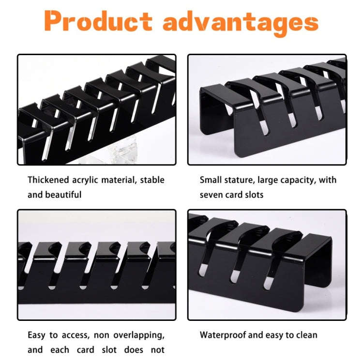 YX101 Acrylic Baseball Cap Stand Can Store 7 Baseball Caps(Black)