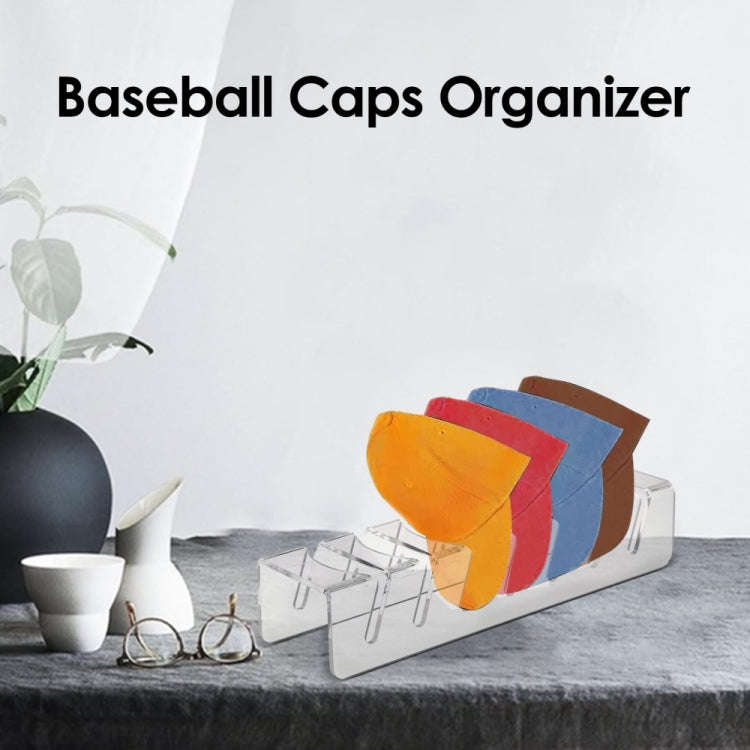 YX101 Acrylic Baseball Cap Stand Can Store 7 Baseball Caps(Transparent)