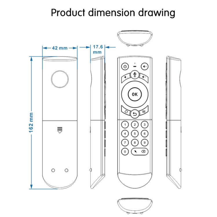 G21 2.4GHz Fly Air Mouse LED Backlight Wireless Keyboard Remote Control with Gyroscope for Androi...