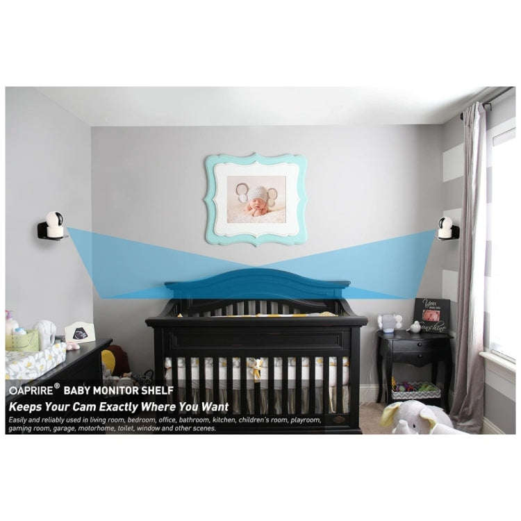 YX113 3pcs Acrylic Small Wall Mount(Black)