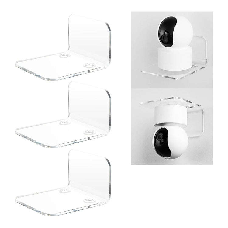 YX113 3pcs Acrylic Small Wall Mount(Transparent)
