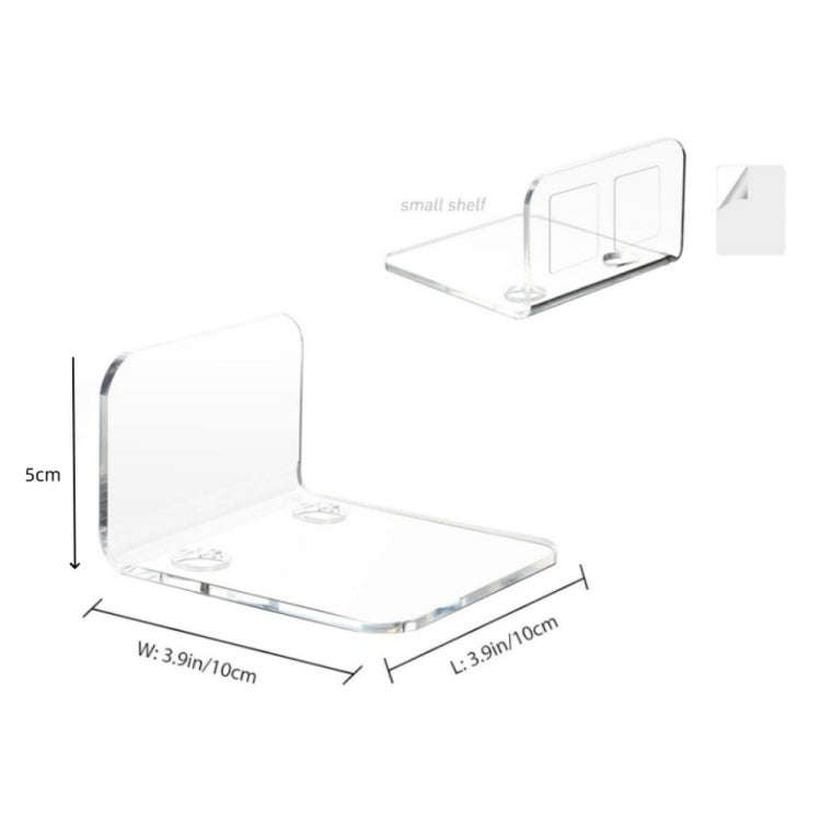 YX113 3pcs Acrylic Small Wall Mount(Transparent)