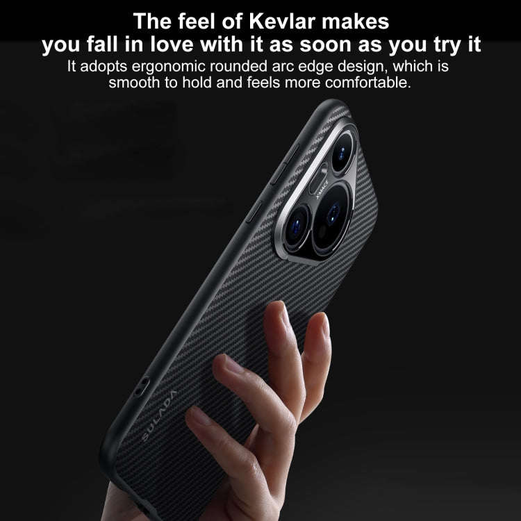 For Huawei Mate 60 SULADA 600D Kevlar Texture PC Shockproof Phone Case(Blue)