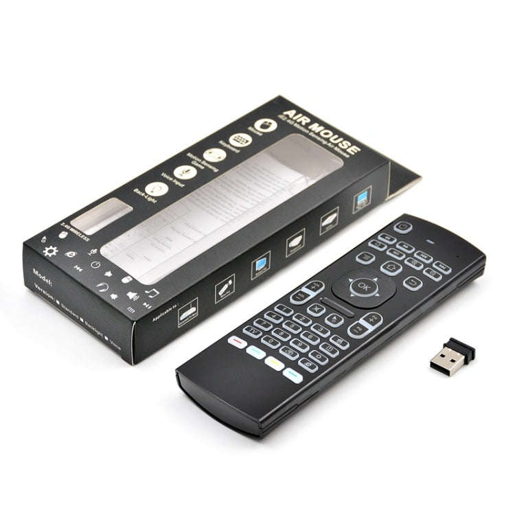 MX3 2.4GHz Fly Air Mouse LED Backlight Wireless Keyboard Remote Control with Gyroscope for Androi...
