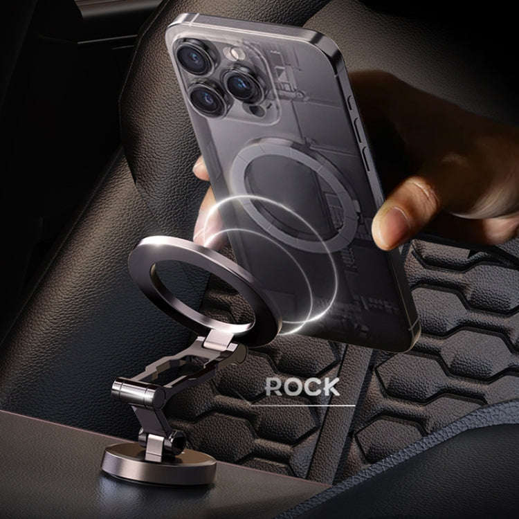 ROCK RAM0037 Car Magnetic Foldable Phone Holder(Black)