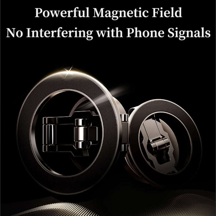 ROCK RAM0037 Car Magnetic Foldable Phone Holder(Black)