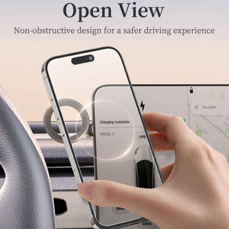 ROCK RAM0037 Car Magnetic Foldable Phone Holder(Black)