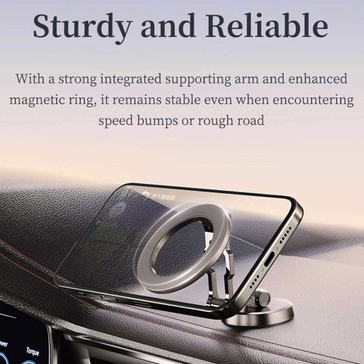 ROCK RAM0037 Car Magnetic Foldable Phone Holder(Black)