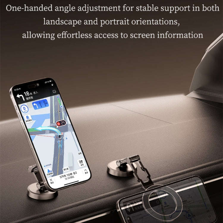 ROCK RAM0037 Car Magnetic Foldable Phone Holder(Black)