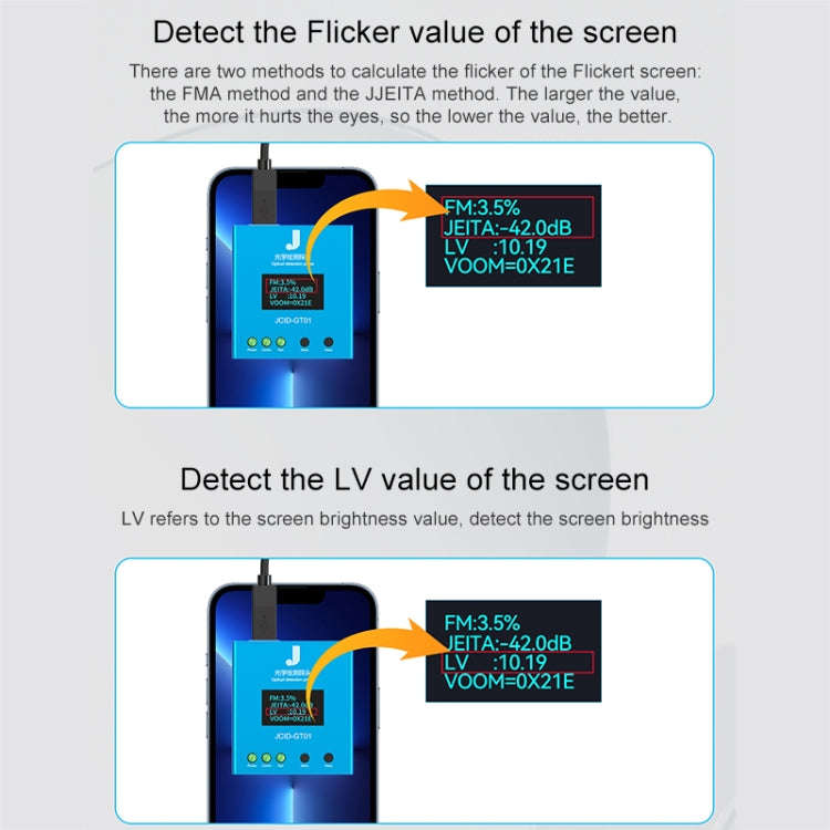 JCID GT01 Optical Detection Probe for Screen Flicker / LV Values Detection