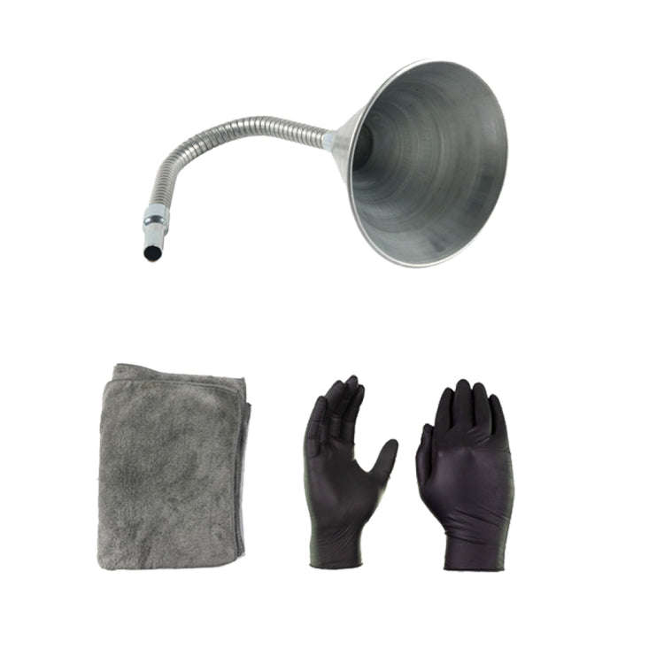 Car / Motorcycle / Yacht Steel Elbow Universal Refueling Funnel with Filter(Silver)