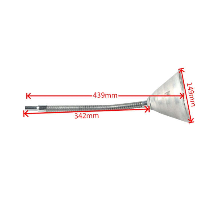 Car / Motorcycle / Yacht Steel Elbow Universal Refueling Funnel with Filter(Silver)