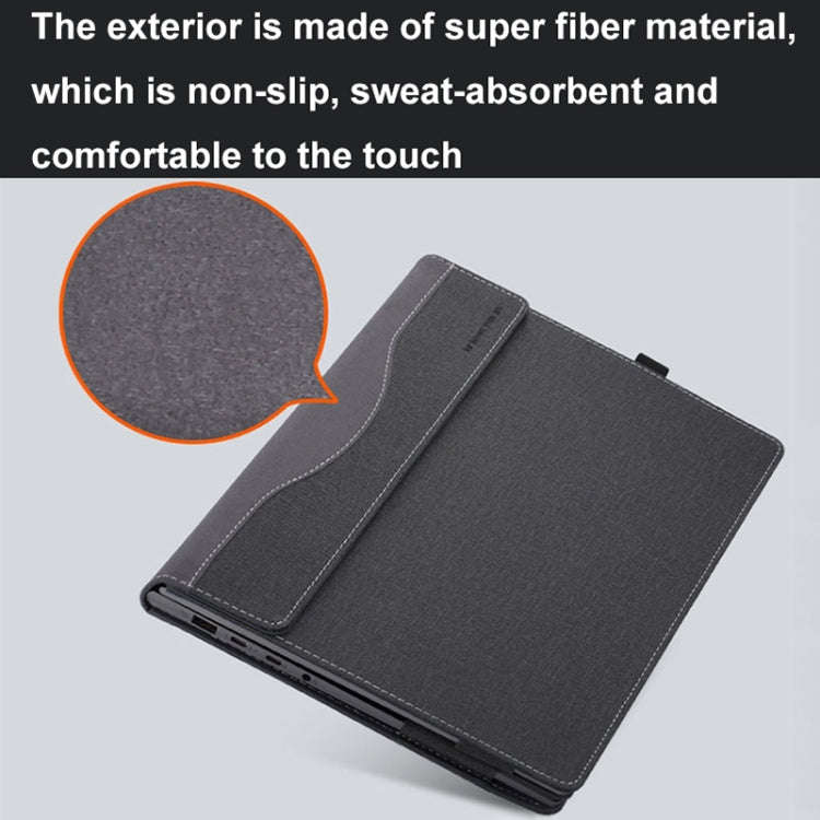 For HP Pavilion Aero 13.3 inch 13-bg / 13z-bg Leather Laptop Shockproof Protective Case With Stan...