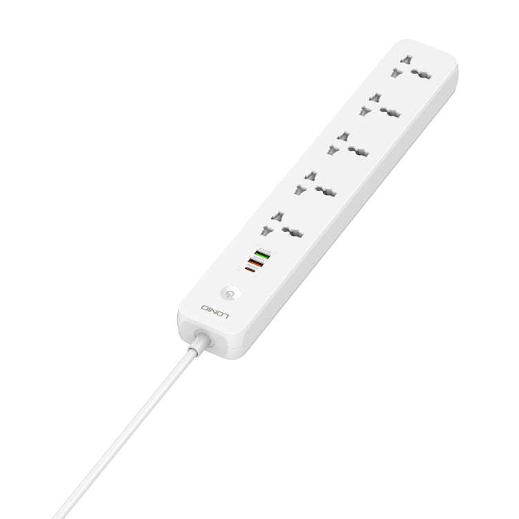 LDNIO SC5319 5-position Travel Home Office Socket with 38W USB Ports, Cable Length: 2m(US Plug)