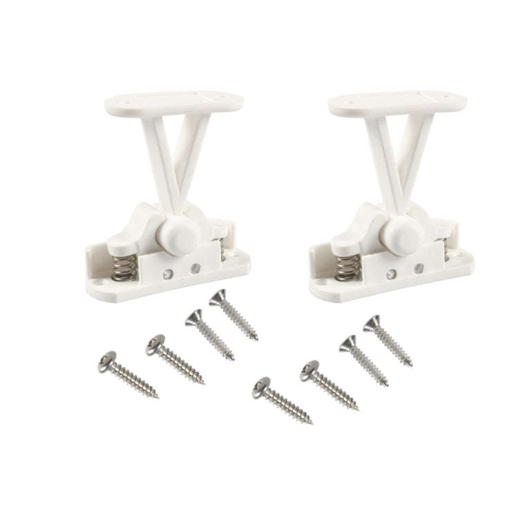 2pcs / Set RV Nylon Buffer Door Stopper with Spring(White)