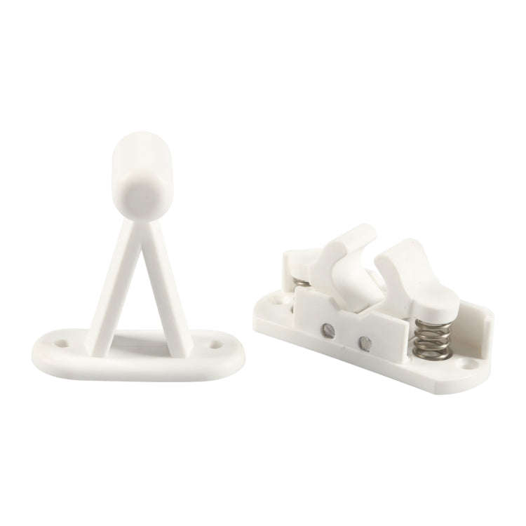 2pcs / Set RV Nylon Buffer Door Stopper with Spring(White)