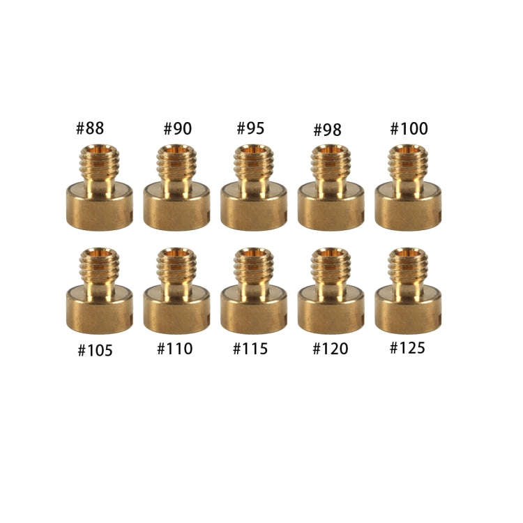 10pcs / Set Motorcycle Carburetor Nozzle for VM22-VM26 / 125CC-250CC(Yellow)